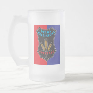 Taza De Cristal Esmerilado Viejo musgo de cerveza