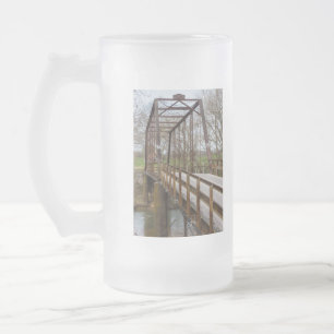 Taza De Cristal Esmerilado Viejo puente verde de 1912