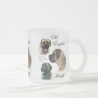 Taza De Cristal Esmerilado Viejos regalos de castiff en inglés