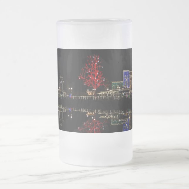 Taza De Cristal Esmerilado Viendo Doble En La Cerveza De Vidrio Sdc Frosted M (Centro)