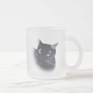 Taza De Cristal Esmerilado Vignette de Tortoise Shell Cat Mug
