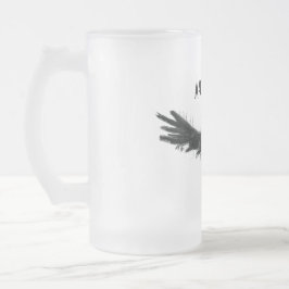 Taza De Cristal Esmerilado Viking Raven Frosted Mug