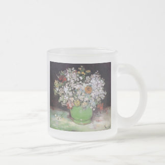Taza De Cristal Esmerilado Vincent Van Gogh - Tazón con Zinnias Arte Fino
