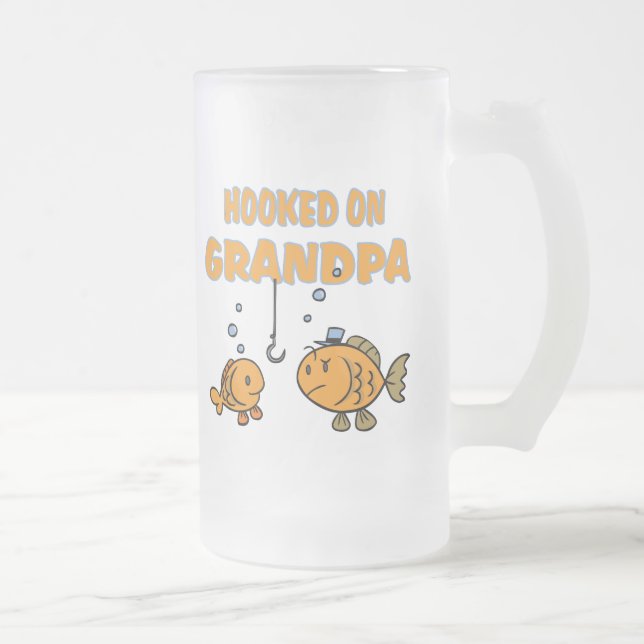 Taza De Cristal Esmerilado Vinculado al abuelo (pescado) (Derecha)