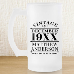 Taza De Cristal Esmerilado Viñeta personalizada de edad avanzada a perfección