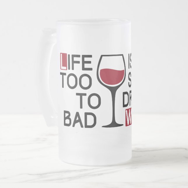 Taza De Cristal Esmerilado Vino malo (Anverso izquierdo)