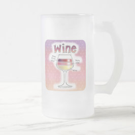 TAZA DE CRISTAL ESMERILADO VINO, MÁS VINO, AÚN MÁS VINO