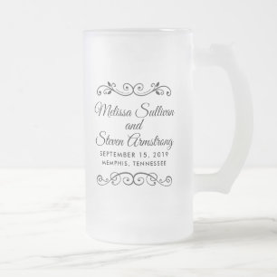 Taza De Cristal Esmerilado Vintage Boda de estilo occidental