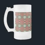 Taza De Cristal Esmerilado Vintage Christmas/winter con estampado<br><div class="desc">festivo</div>