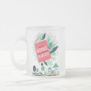Taza De Cristal Esmerilado Vintage Con Libros puedes ir a lugares .