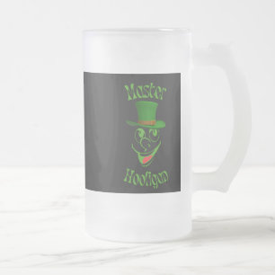 Taza De Cristal Esmerilado Vintage Happy St. Patrick's Day