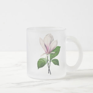 Taza De Cristal Esmerilado Vintage Magnolia Song Appartal y regalos