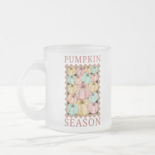 Taza De Cristal Esmerilado Vintage Pumpkin Season