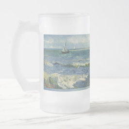 Taza De Cristal Esmerilado Vintage Seascape cerca de Les Saintes-Maries-de-la