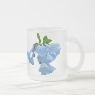 Taza De Cristal Esmerilado Virginia Bluebells Wildflower