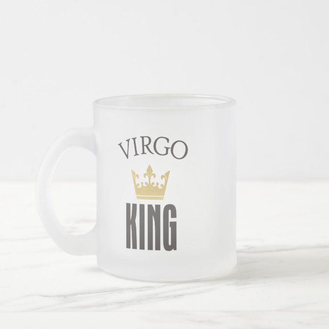 Taza De Cristal Esmerilado Virgo King (Izquierda)