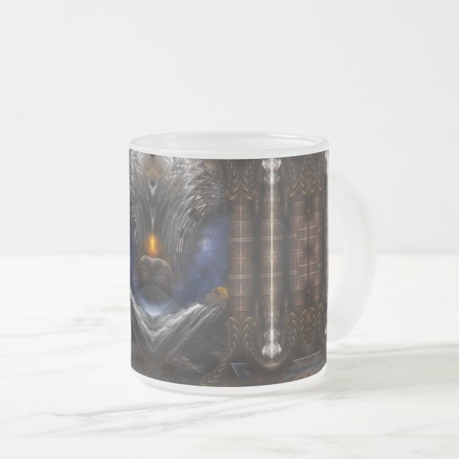 Taza De Cristal Esmerilado Visiones de Steampunk (Anverso derecho)