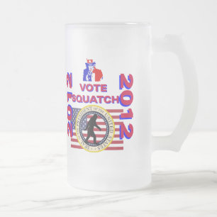 Taza De Cristal Esmerilado Votación por Squatch 2010