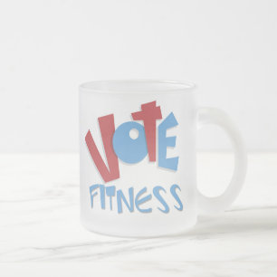 Taza De Cristal Esmerilado Votar en forma