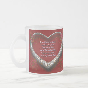 Taza De Cristal Esmerilado Voto de Boda gaélico tradicional - Sangre de mi sa