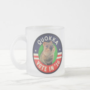 Taza De Cristal Esmerilado Voto Quokka en 2016 para el presidente