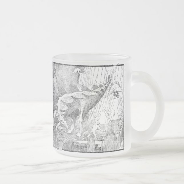 Taza De Cristal Esmerilado Vuelo Stegoasaurs (Derecha)