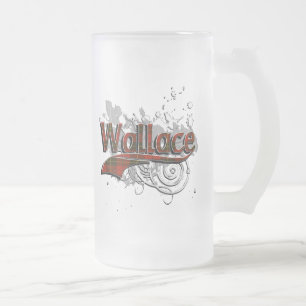 Taza De Cristal Esmerilado Wallace Tartan Grunge