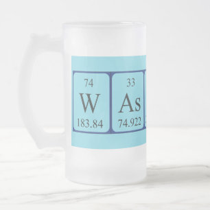 Taza De Cristal Esmerilado Wassup tabla periódica palabra frosty mug