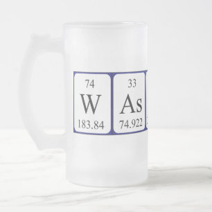 Taza De Cristal Esmerilado Wassup tabla periódica palabra frosty mug