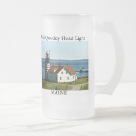 Taza De Cristal Esmerilado West Quoddy Head Light, Mainsted Mug