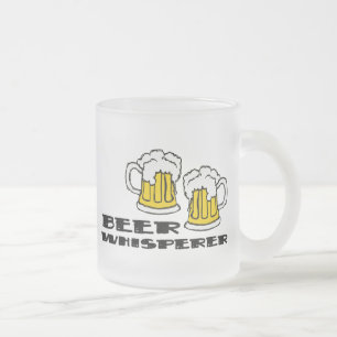 Taza De Cristal Esmerilado Whisperer de la cerveza
