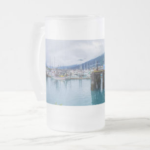 Taza De Cristal Esmerilado Whittier Alaska Harbour Frost Beer Mug