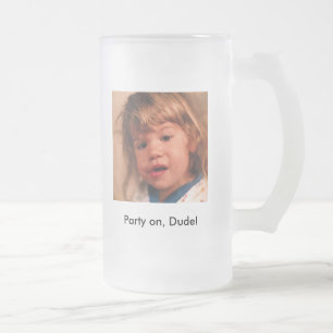 Taza De Cristal Esmerilado ¡whoa1, fiesta encendido, tipo!