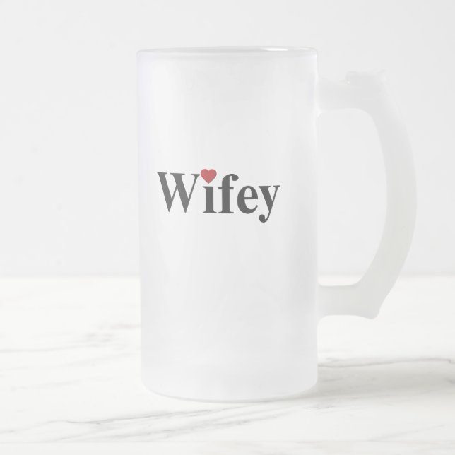 Taza De Cristal Esmerilado Wifey (Derecha)