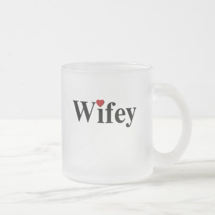 Taza De Cristal Esmerilado Wifey