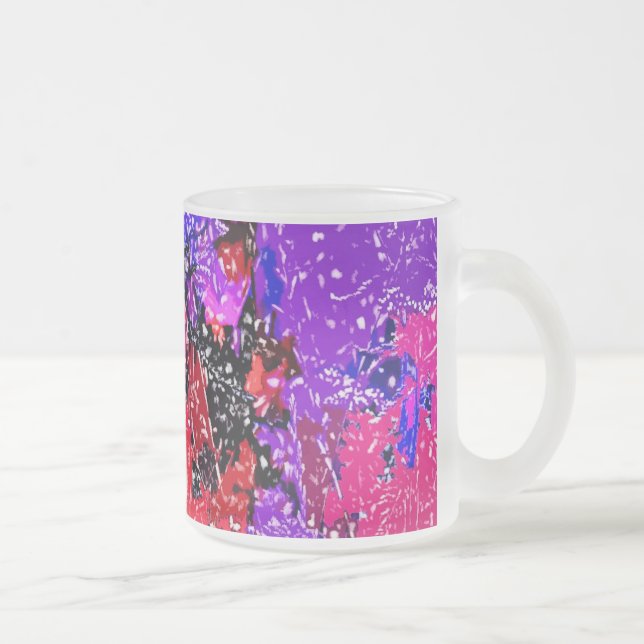 TAZA DE CRISTAL ESMERILADO WILDFLOWERS (Derecha)