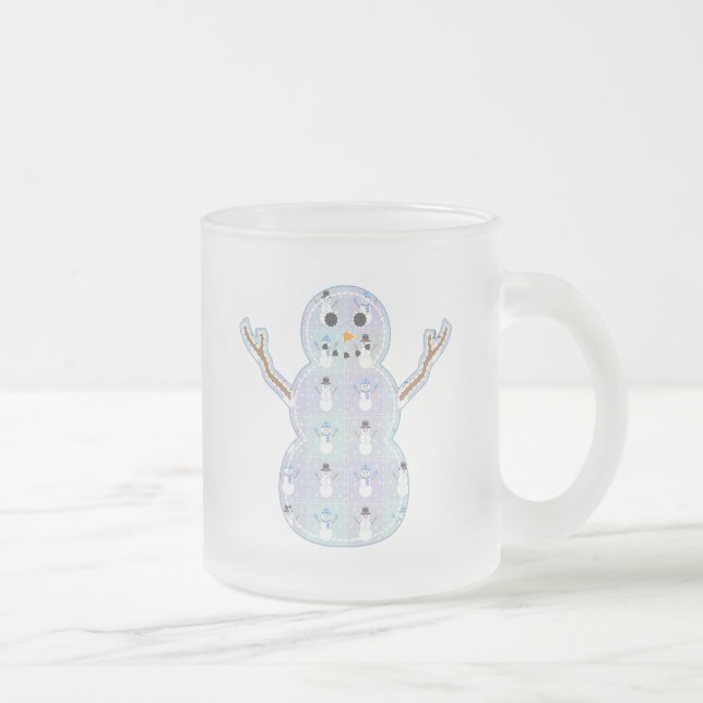Taza De Cristal Esmerilado Winter Quilt Mug (Derecha)