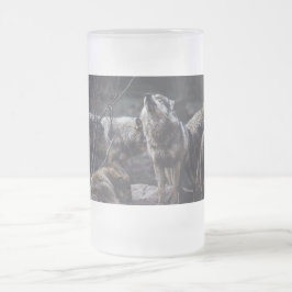 Taza De Cristal Esmerilado Wolf Pack