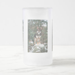 Taza De Cristal Esmerilado Wolfdog