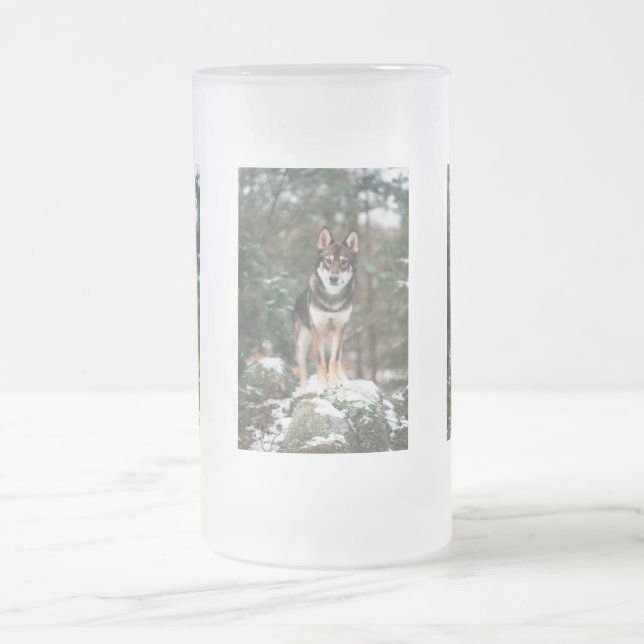 Taza De Cristal Esmerilado Wolfdog (Centro)
