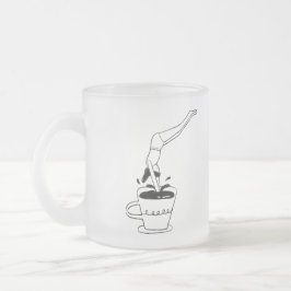 Taza De Cristal Esmerilado woman swimming in coffee cup