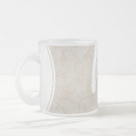 Taza De Cristal Esmerilado XL Monograma Silk Paper textura imagen Glass Mug