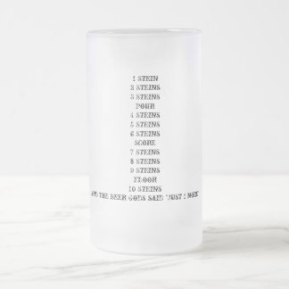 Taza De Cristal Esmerilado Y dioses de la cerveza dijeron a "apenas 1 más"