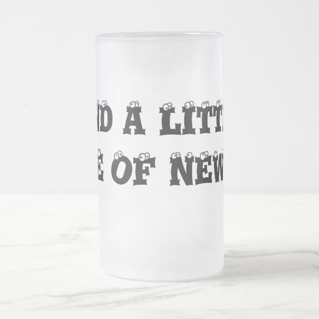 TAZA DE CRISTAL ESMERILADO ¡Y UN POCO DE OJO DE NOTICIA! (Centro)