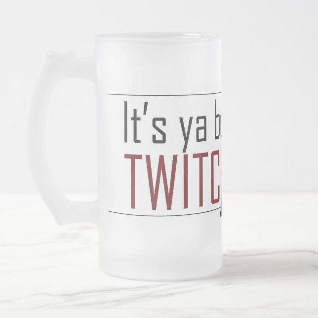 Taza De Cristal Esmerilado Ya Boi Beer Mug (Izquierda)