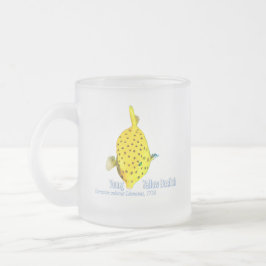 Taza De Cristal Esmerilado Yellow Box Fiah