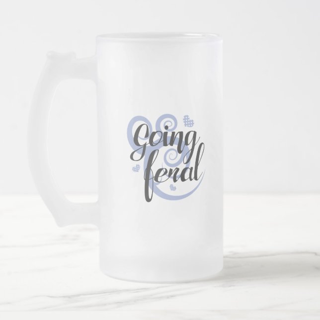 Taza De Cristal Esmerilado Yendo salvaje (Izquierda)