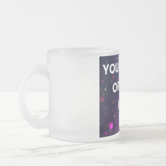 Taza De Cristal Esmerilado Your Photo Here | Personalized Mug (Izquierda)
