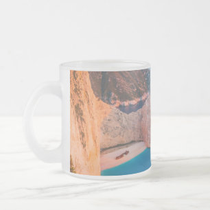 Taza De Cristal Esmerilado Zakynthos, Grecia.