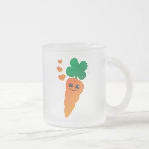 Taza De Cristal Esmerilado Zanahoria
